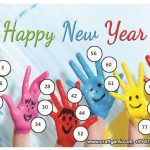 Happy New Year Theme Housie Ticket (24 Tickets)