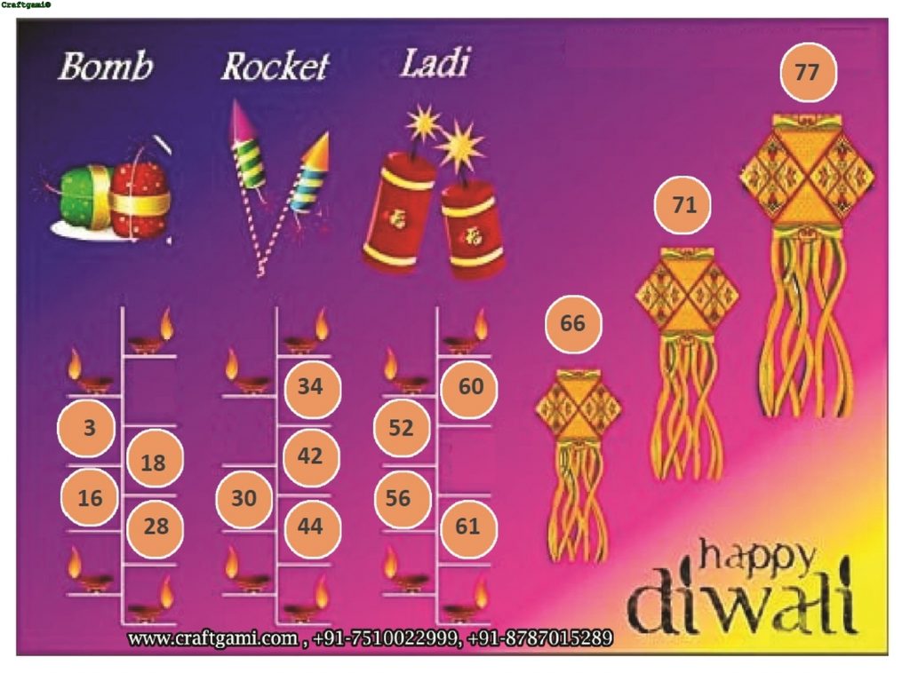 Diwali Theme - 5 Housie Ticket (24 Tickets) - Craftgami
