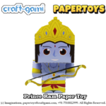 Craftgami - Prince Ram Paper Toy (DIY, Cut and make toy)