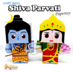 Craftgami - Shiva Parvati Paper Toy (DIY, Cut and make toy)