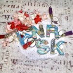 Handmade Resin Keychain (Blue theme) - 1 pc, choose alphabet