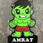 Hulk 3d Printed Door Name Plate (Customisable with your name) - 1 pc