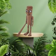 Tung Tung Tung Sahur Action Figure | 6-Inch Meme Toy | Italian Brainrot Collectible | 3D Printed Articulated Model with Bat | Funny Viral Figurine Gift | Brown (Pack of 1)