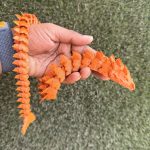 Articulated Aqua Dragon - 50 cm long (Dark Orange)