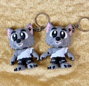 Articulated Cute Wolf Keychain (pack of 2)