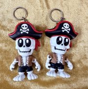 Articulated Cute Pirate Skeleton Keychain (pack of 2)
