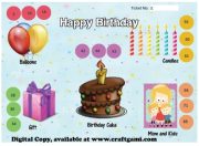 Birthday Theme Digital Tambola Tickets (20 Tickets, pdf file) Set A